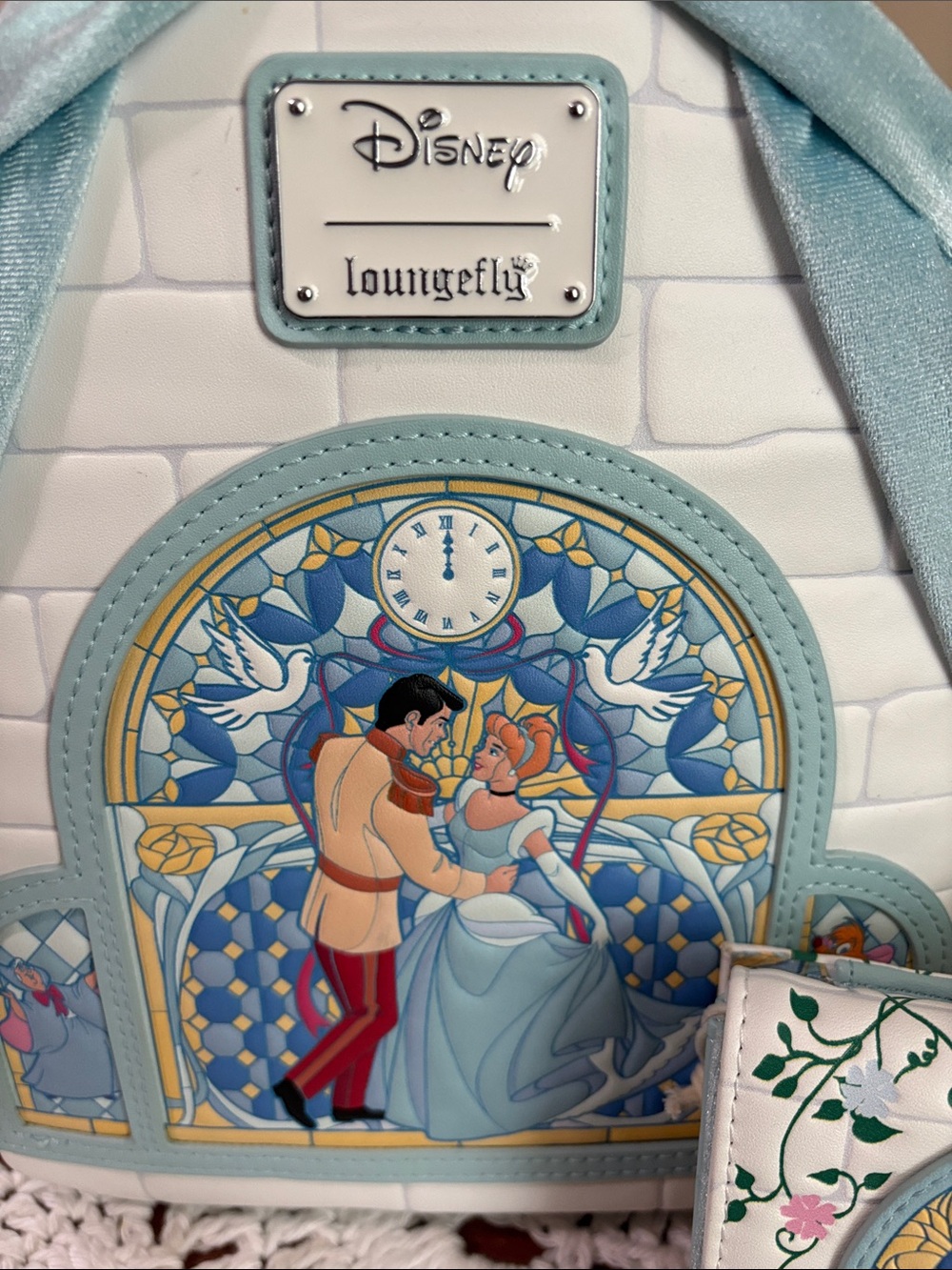 Loungefly Disney Stain Glass Cinderella Bag/Backpack with Matching Wallet NWT - Picture 3 of 4